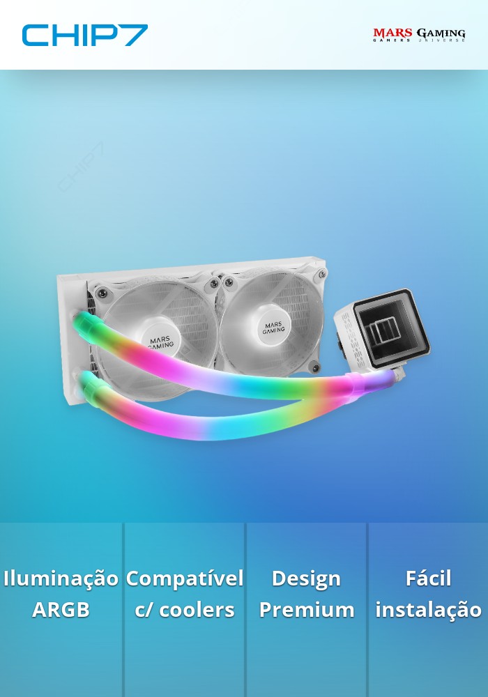 Coberturas Tubos ARGB Water Cooler MARS GAMING MCA-WT PREMIUM