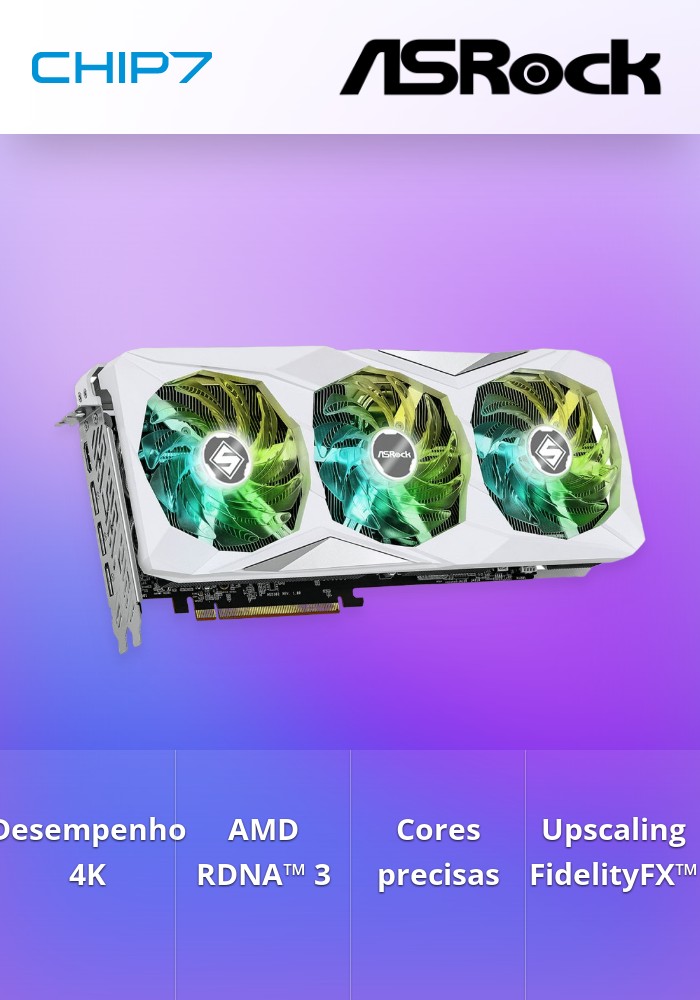 Placa Gráfica ASRock Radeon RX 7800 XT Steel Legend OC 16GB