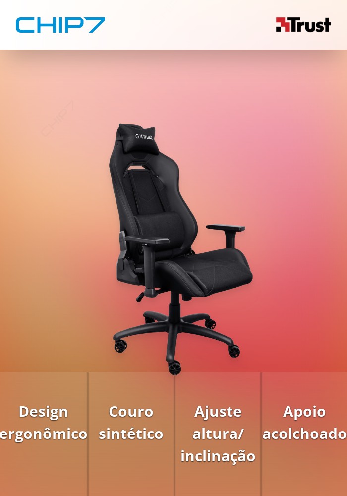 Cadeira Gaming Trust GXT714 Ruya Preta