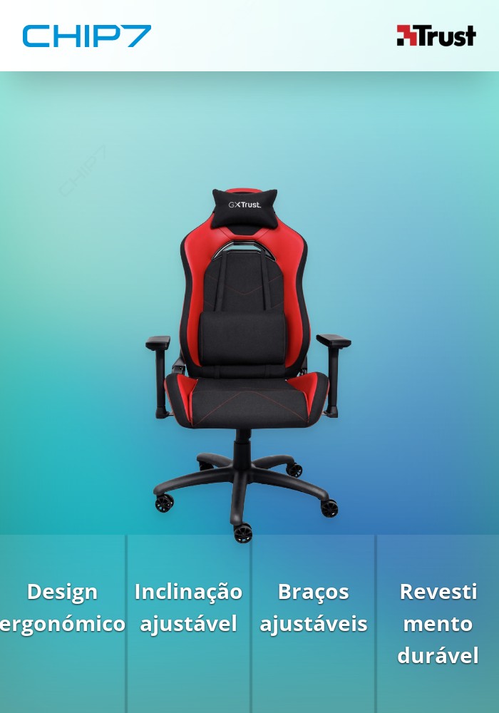 Cadeira Gaming Trust GXT714R RUYA - Vermelho