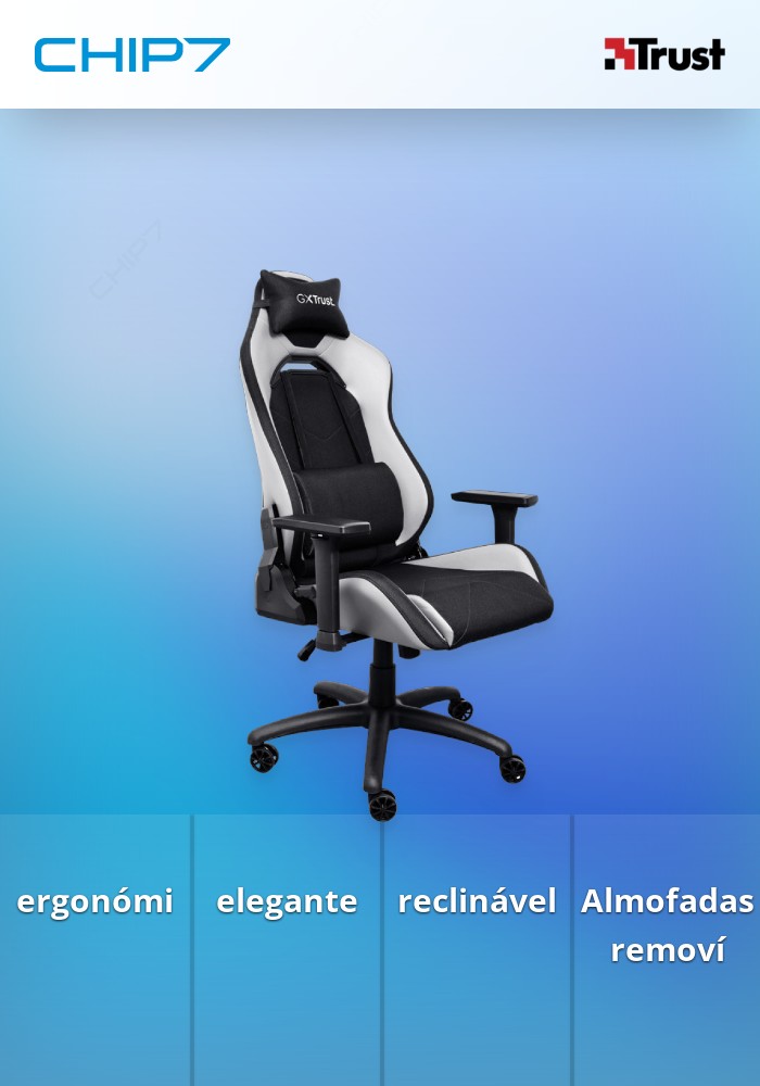 Cadeira Gaming Trust GXT714W RUYA - Branca