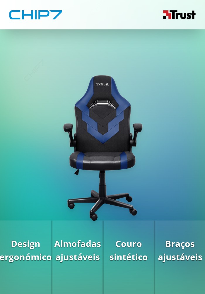 Cadeira Gaming Trust GXT703B RIYE - Azul
