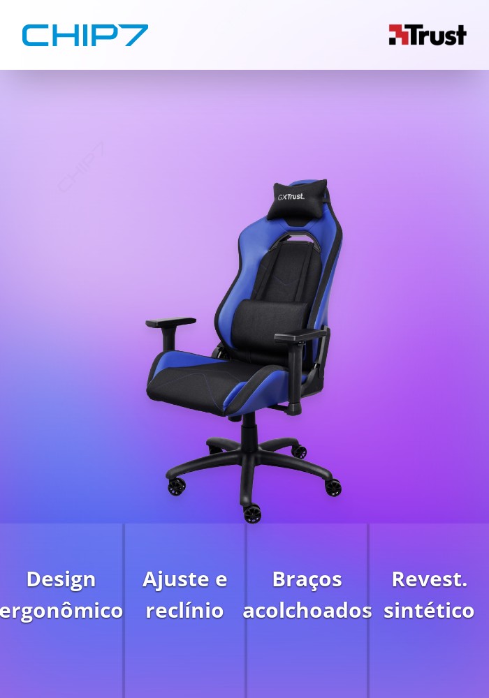 Cadeira Gaming Trust GXT714B RUYA - Azul
