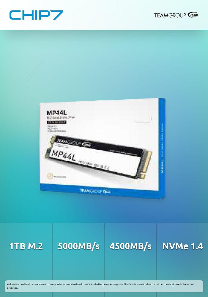 1TB SSD M.2 PCIe 4.0 NVMe Team Group MP44L 5000R/4500W 525/550K