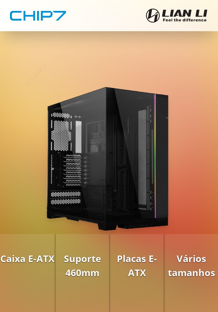 Caixa E-ATX Lian Li O11 Dynamic EVO XL Preta