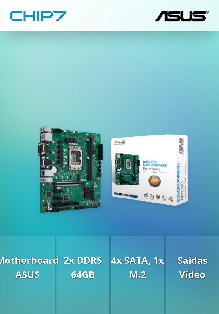 MOTHERBOARD PRO H610M-C ASUS, 2DDR5, 1M.2 PCIE3.0, CSM, MATX