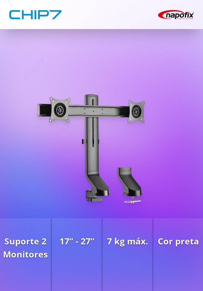 Suporte Secretária NAPOFIX 2 MONITORES 17