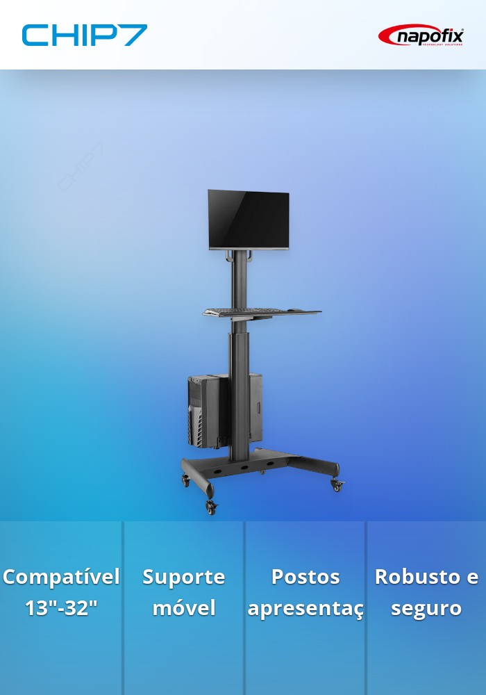 Suporte Chão NAPOFIX móvel POSTO DE TRABALHO 13