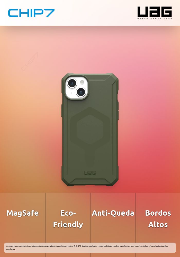 Capa UAG - Essential Armour MagSafe iPhone 15 Plus (Preta)