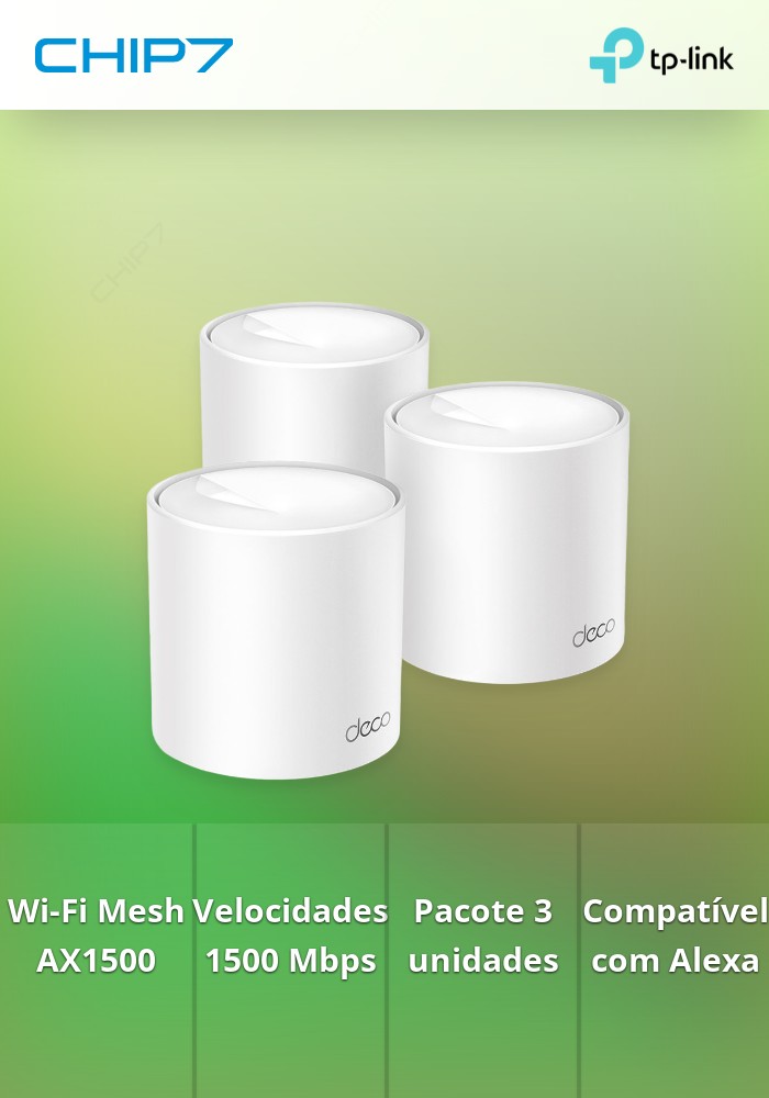 Router TP-Link AX1500 Whole Home Mesh Wi-Fi System 6 5G - Deco X10 (Pack 3)