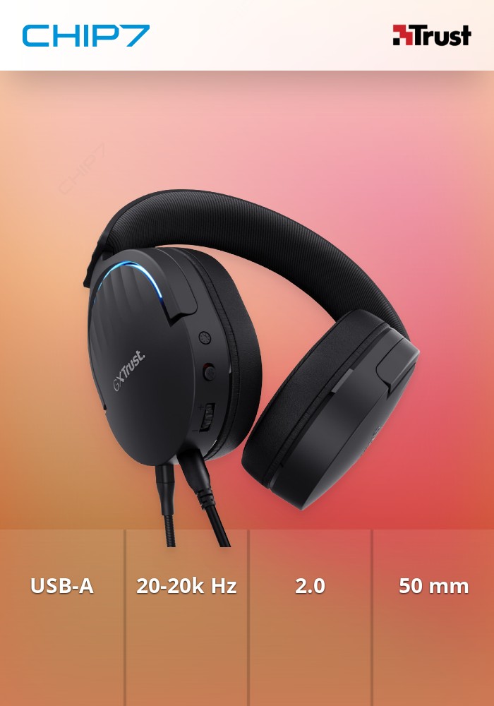 Headset Gaming Trust GXT490 FAYZO 7.1 USB