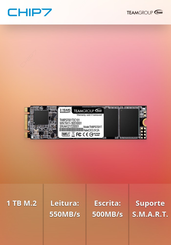 1TB SSD Disco Team Group MS30 M.2 2280 SATA
