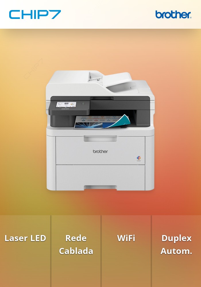 Impressora BROTHER Multifunções Laser COR LED DCPL3560CDW