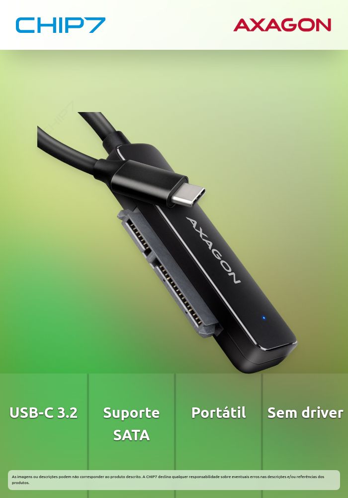 Adaptador AXAGON ADSA-FP2C FASTPort2 USB-C 3.2 Gen1 - SATA