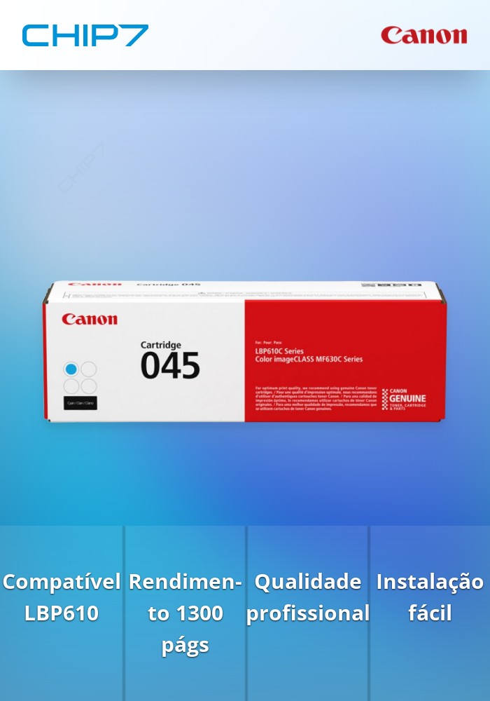 045 C - Cartridge para Série LBP610, 1.300 pág.