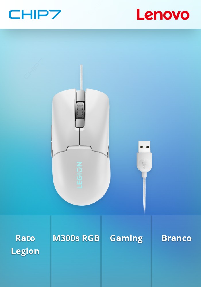 Rato Lenovo Legion M300s RGB Gaming (Branco)