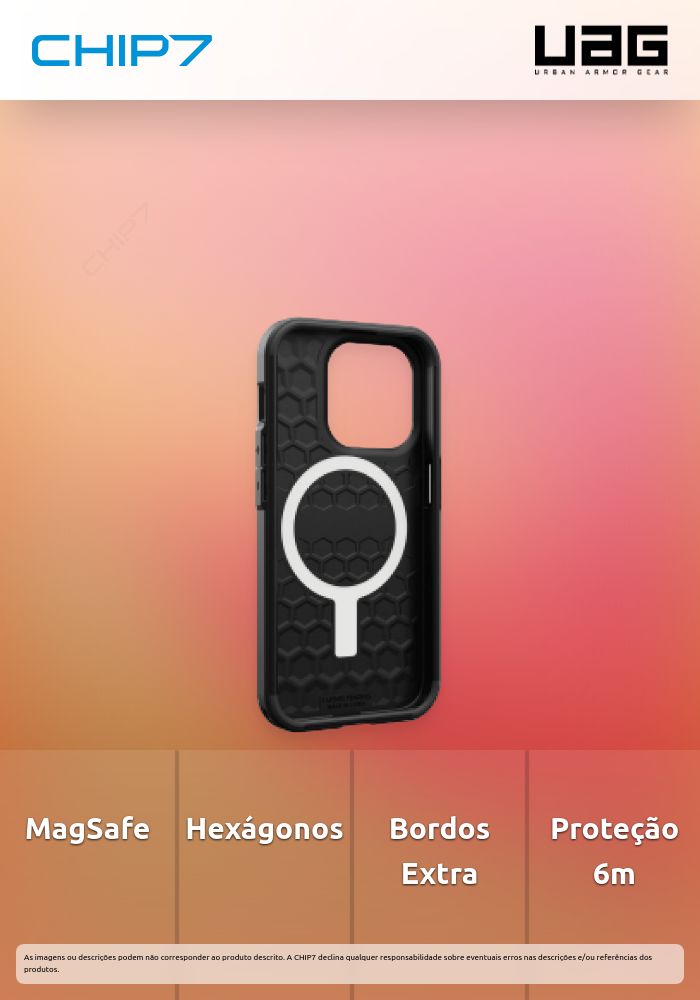 Capa UAG - Civilian MagSafe iPhone 15 Pro (Preta)