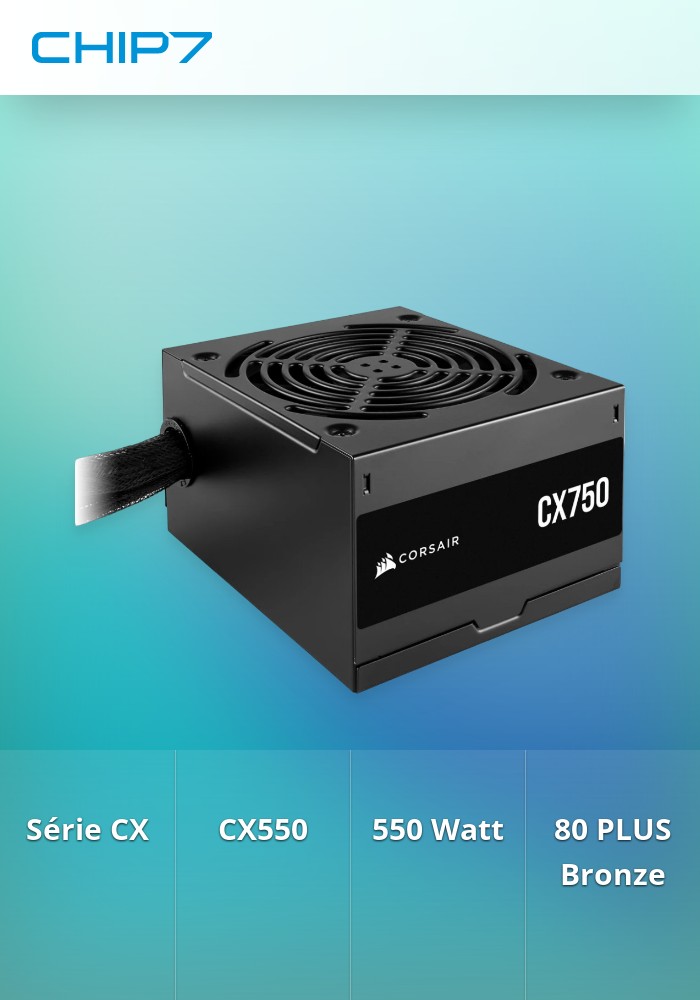 Fonte de Alimentação Corsair CX Series CX550 550W 80+ Bronze
