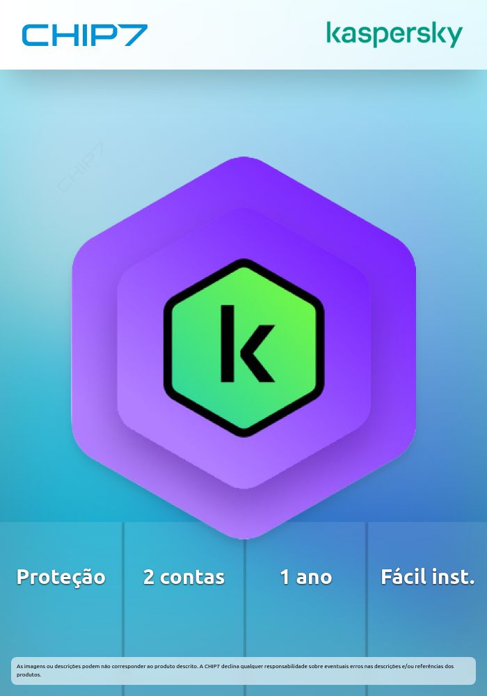 Software Kaspersky Plus 3 Dispositivos 2 Contas de utilizador 1 ano Base Download Pack