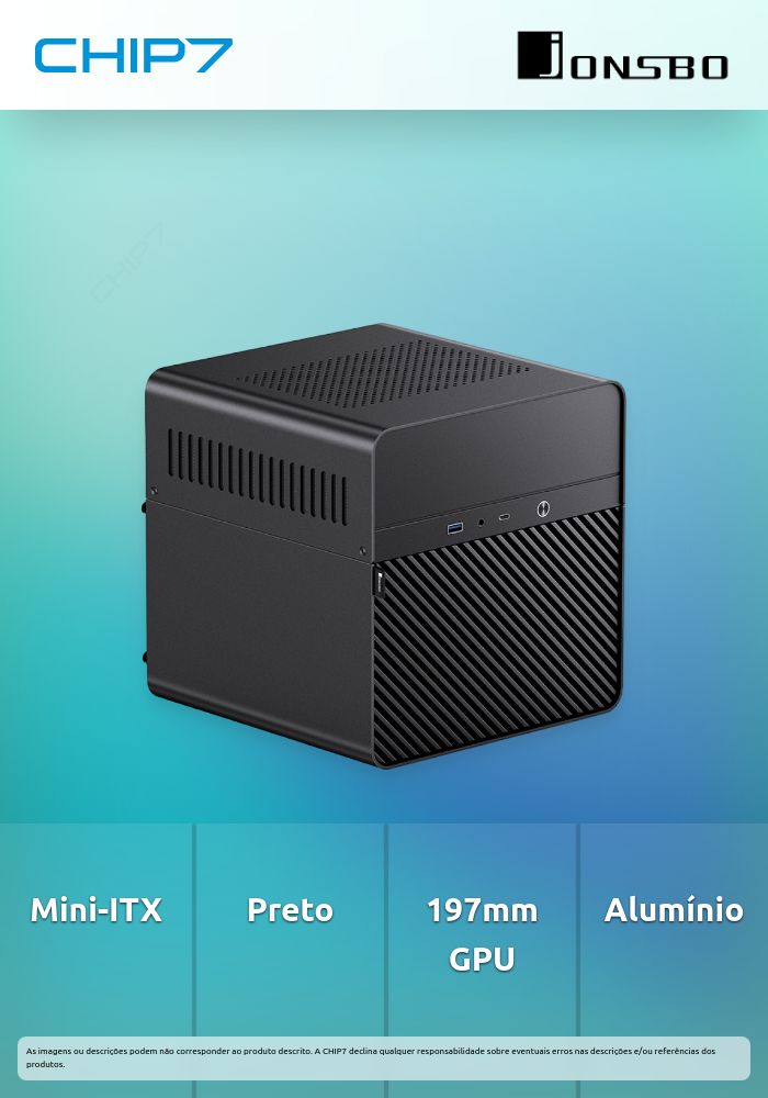 Caixa Mini-ITX Jonsbo N2 Preto