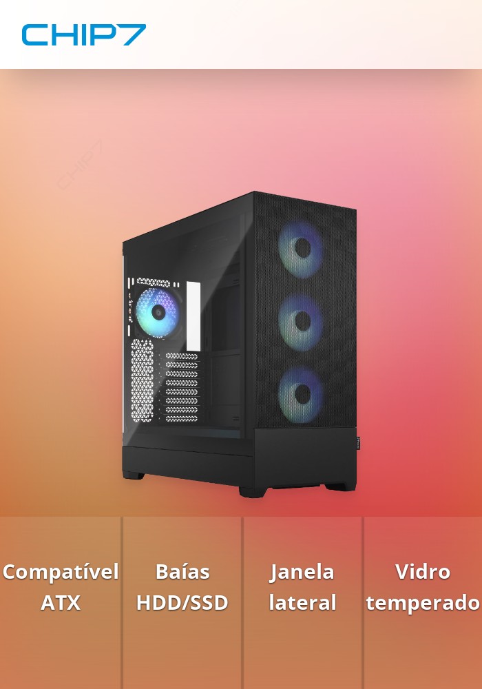 Caixa E-ATX Fractal Design Pop XL Air RGB Black TG Clear Ti