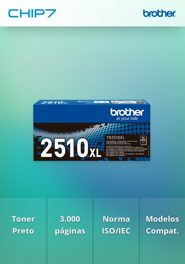 Toner BROTHER PRETO TN2510XL