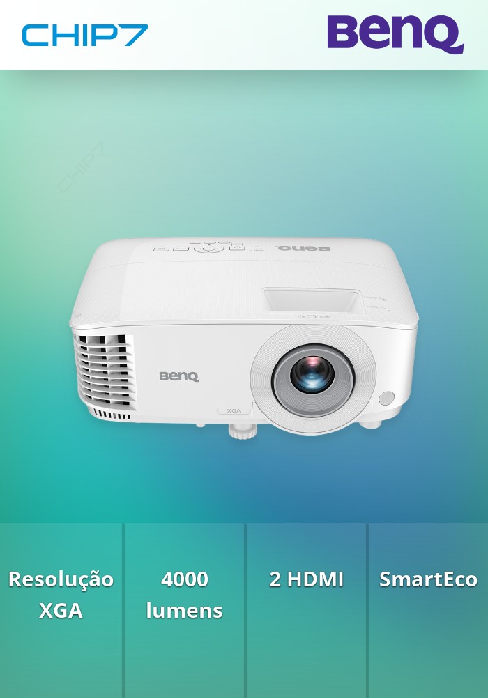 Projetor BenQ MX560 XGA 4000 Lumens 2x HDMI USB-A 3D SmartEco <0.5W 10W Speaker Branco