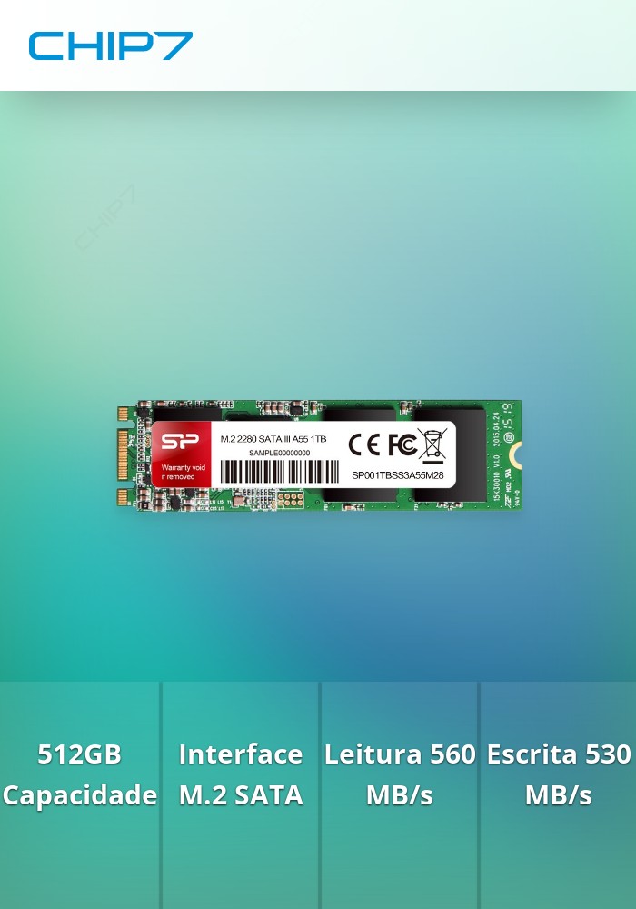 512GB SSD M.2 2280 SATA SP A55 560R/530W