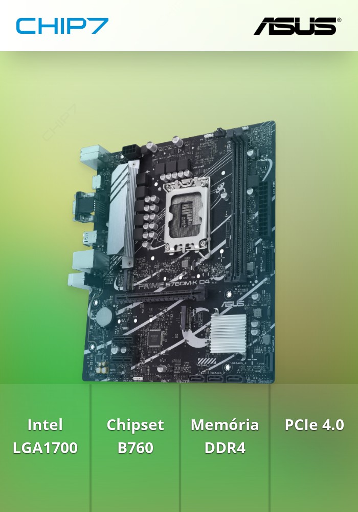 Motherboard Micro-ATX ASUS PRIME B760M-K D4 - Socket Intel LGA1700 Chipset B760 DDR4 PCIe 4.0