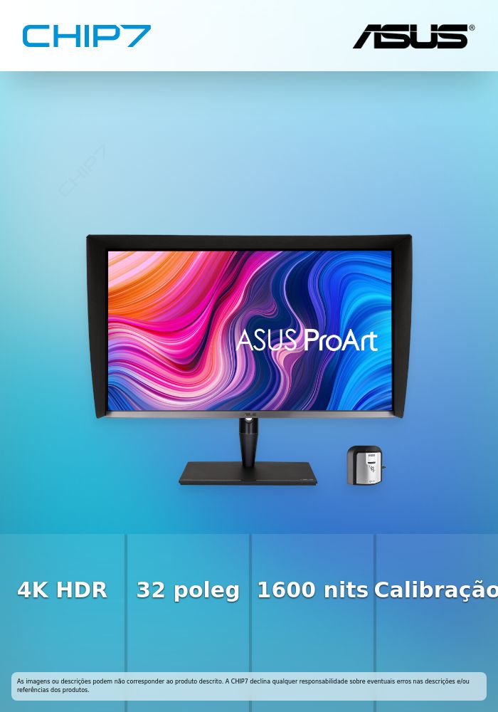 ASUS ProArt Display PA32UCG-K 4K HDR IPS mini LED professional monitor – 32-inch, 1600 nits, 1152-zone local dimming, 120 Hz variable refresh rate (VRR), FreeSync Premium Pro, Dolby Vision®, HDR10, HLG, Delta E < 1, DCI-P3, hardware calibration, Thunderbo