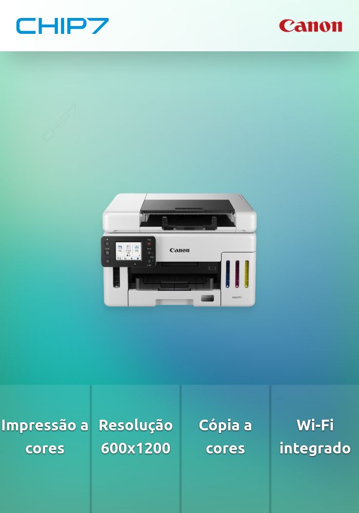 Impressora CANON Multifunções JATO TINTA MAXIFY GX6550