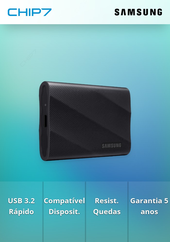 Disco Externo SSD Samsung MU-PG4T0B 4TB USB-C Preto