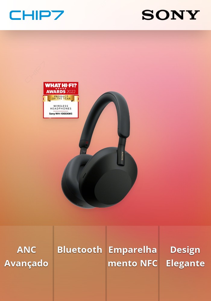 Headphones Sony WH-1000XM5 Bluetooth ANC NFC Preto
