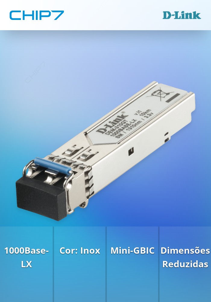 MÓDULO DE TRANSCETOR DE REDE D-LINK 1000BASE-LX MINI GIGABIT INTERFACE CONVERTER