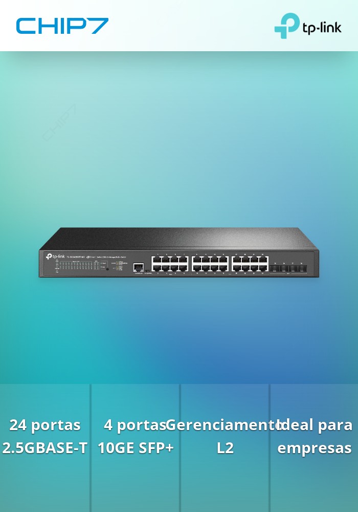 Switch TP-LINK JETSTREAM 24 Portas 2.5GBASE-T e 4 Portas 10GE SFP+ L2 MAN