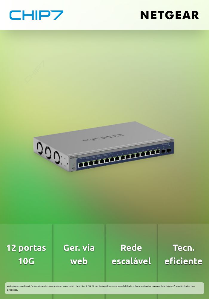 Switch NetGear 12 Portas 10G/MULTI-GIG WEB MANAGED PLUS