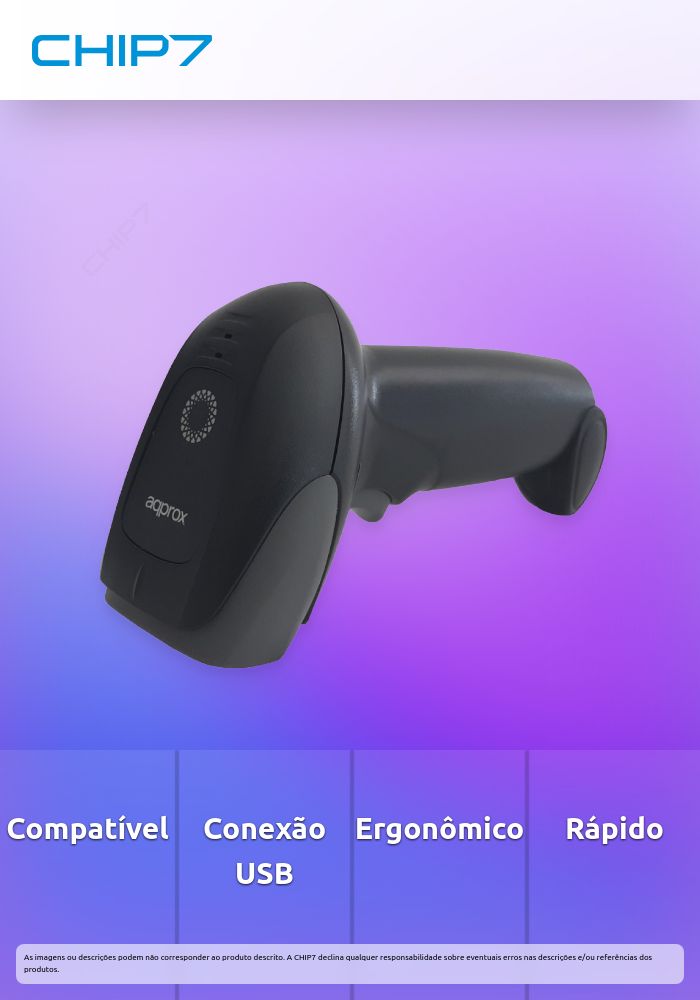 Leitor Códigos de barras APPROX 1D LS11 Preto - USB