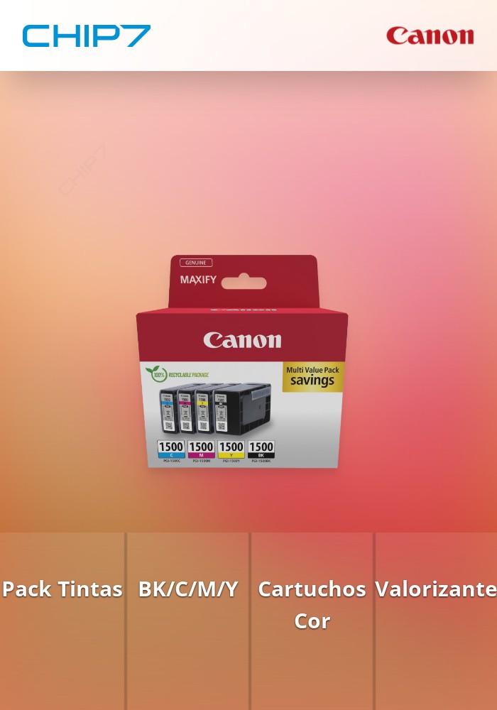 Tinteiro Canon PGI-1500 BK/C/M/Y MULTI - Ink Value Pack (Preto e Cor)