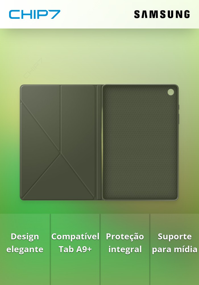 Capa Samsung Book Cover Tab A9+ Preta