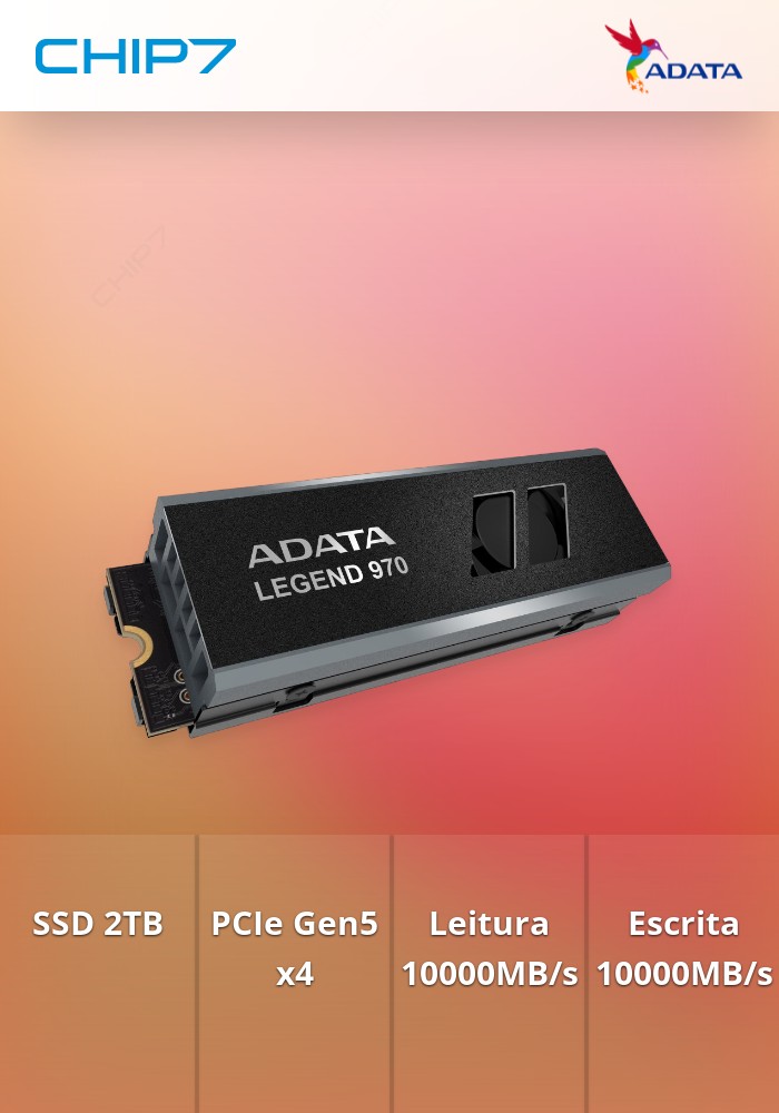 2TB SSD DISCO NVME GEN5 M.2 ADATA LEGEND 970 10000/10000