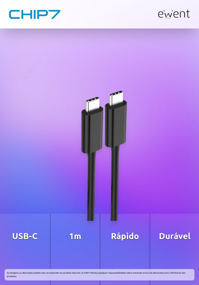 Cabo USB-C para USB-C, 1 metro » válido até nova comunicação