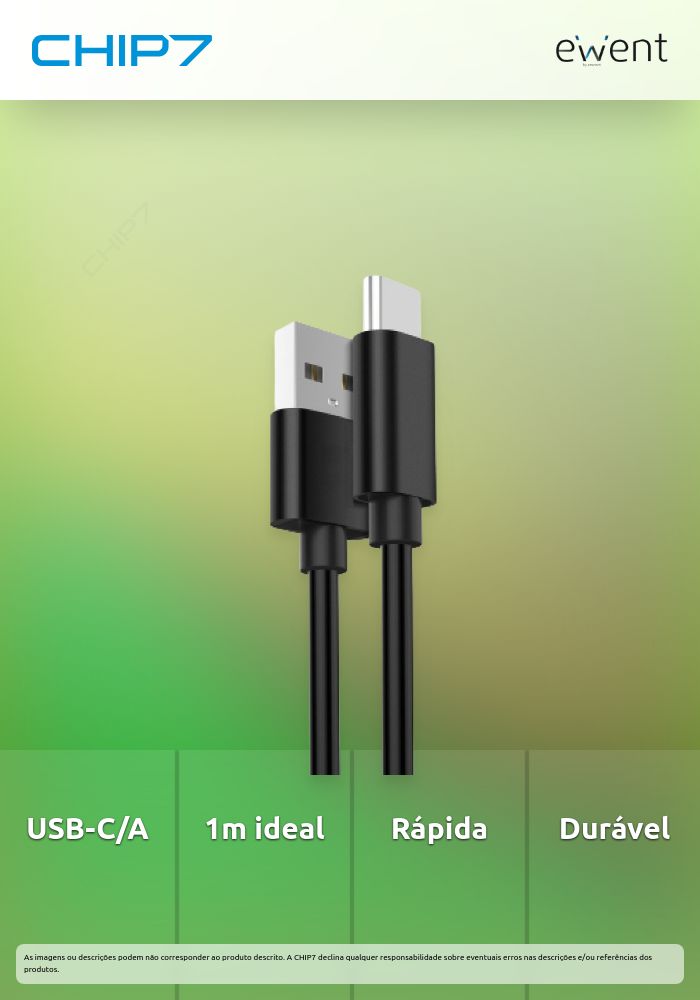 Cabo USB-C para USB-A, 1 metro » válido até nova comunicação