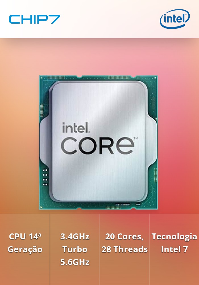 PROCESSADOR CPU INTEL I7 14700KF 1700 3.4 A 5.6GHZ 30M 8PC+12EC