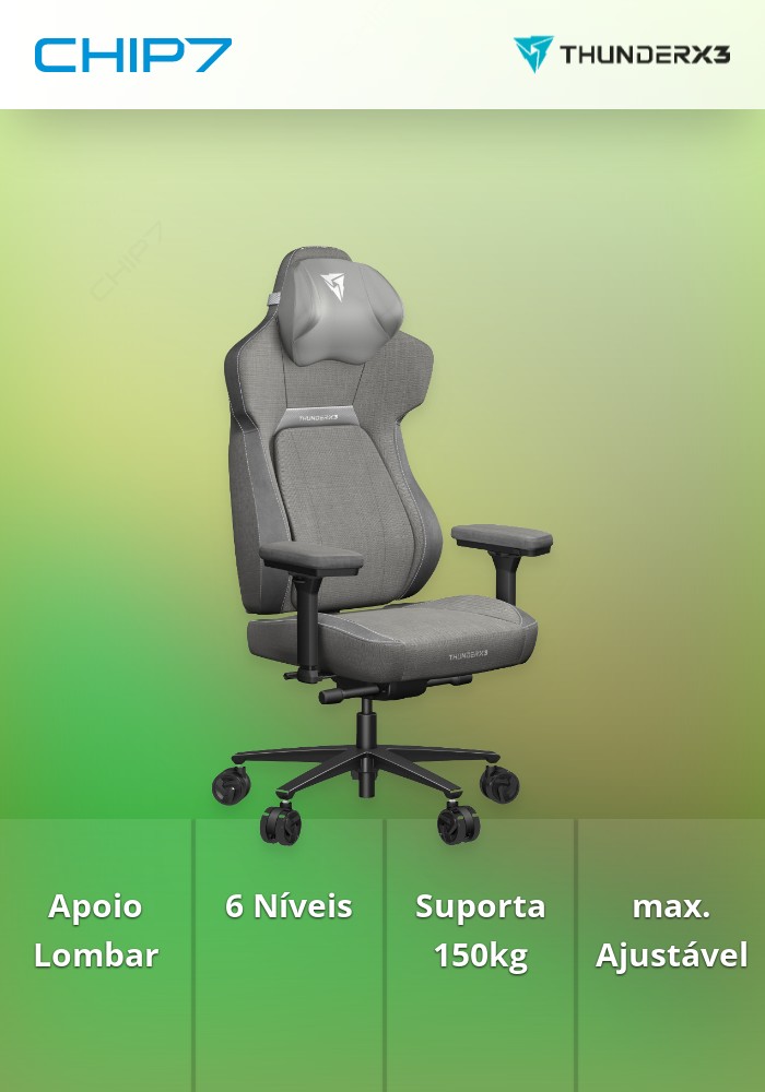 Cadeira Gaming ThunderX3 Core Apoio lombar 360º - Lof