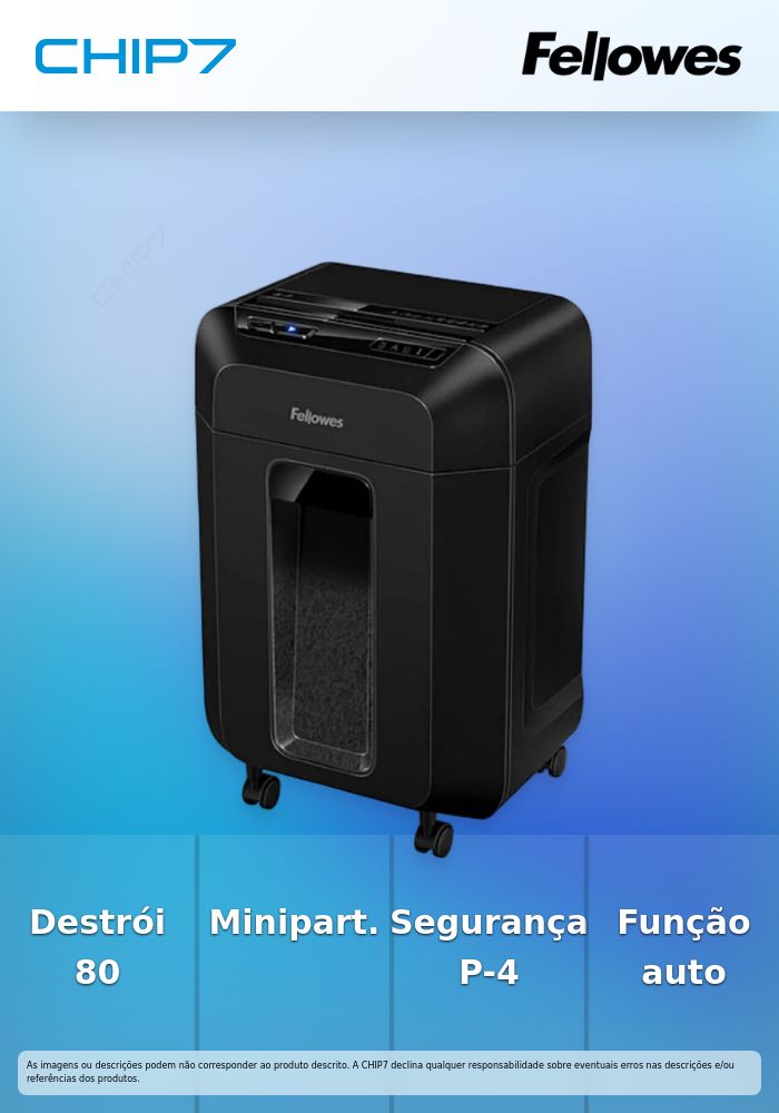 FELLOWES DESTRUIDORA AUTOMAX 80M MINI CORTE 4X12MM