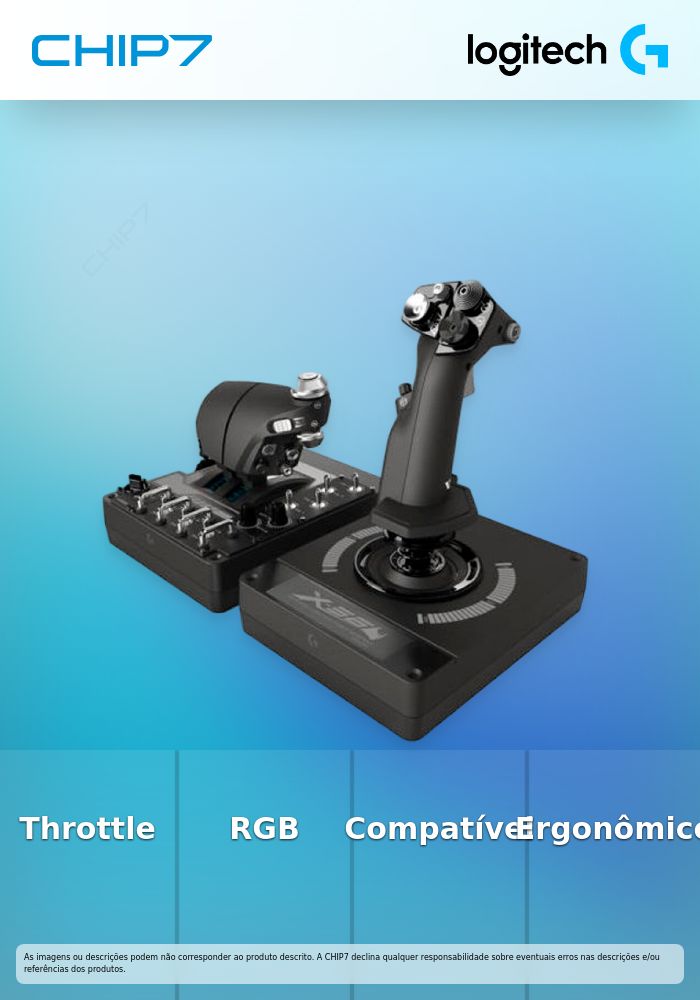 Joystick Logitech G Saitek X56 HOTAS RGB Throttle + Stick