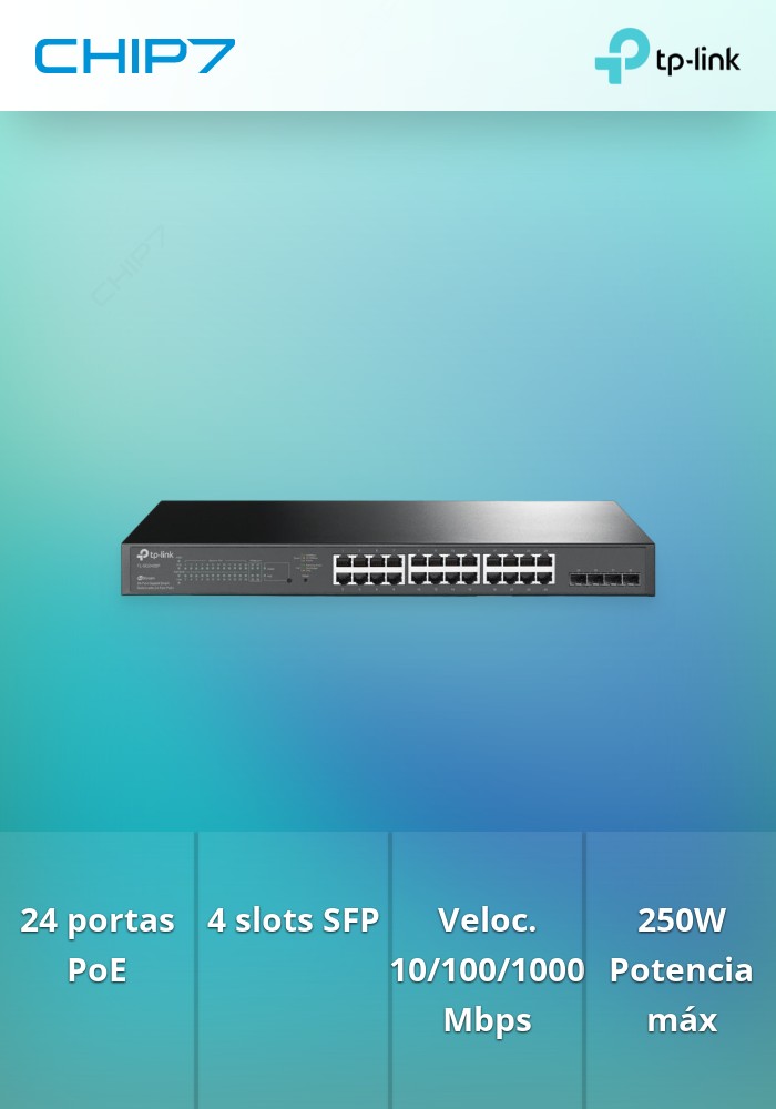 SWITCH 24P 1GBPS + 4SFP (COMBO) TP-LINK TL-SG2428P 24POE