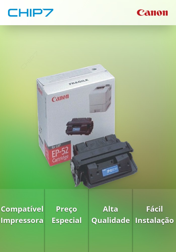 EP-52 - Cartridge para LBP-1760-1760e - preço válido p/ unid pré-estabelecidas para a promoção