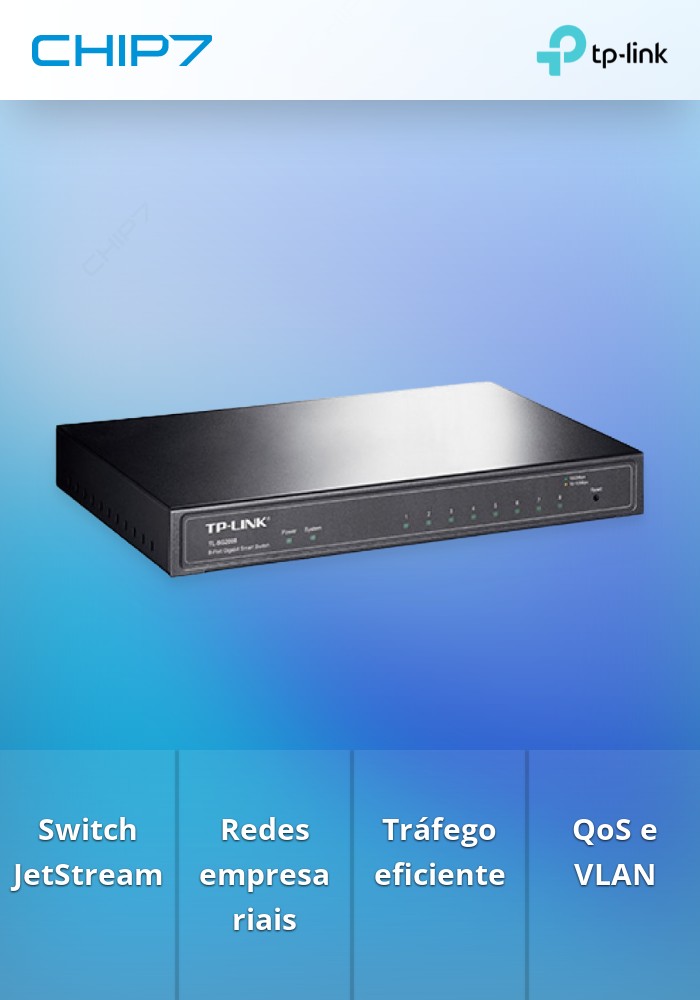 JetStream Switch Smart de 8 Puertos Gigabit
