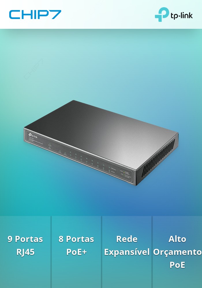 Switch TP-Link TL-SG1210P 10 Portas Gigabit Smart Managed PoE+ SFP